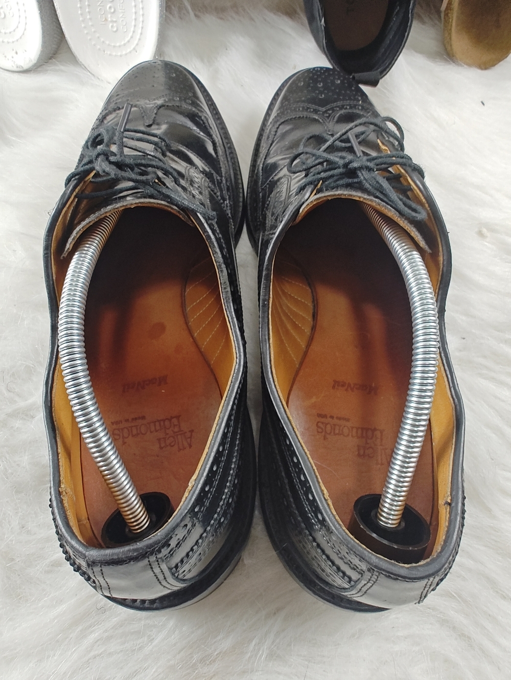 Allen Edmonds MacNeil Black Leather Wingtip Dress Shoes Men’s Size 12 D USA - Picture 8 of 14